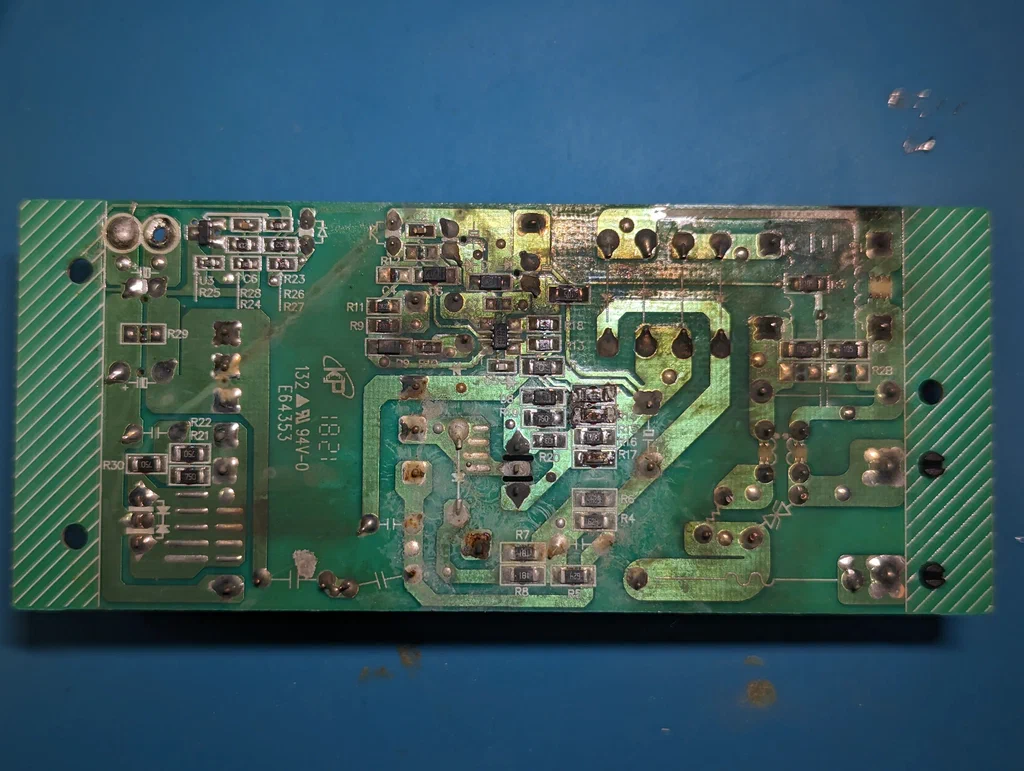 Water damage to PCB Water damage to PCB